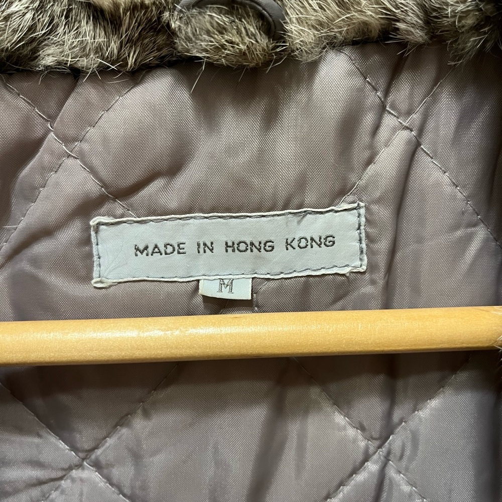 Rabbit Fur Coat Y2K Vintage Maximalism Glam - Picture 3 of 6